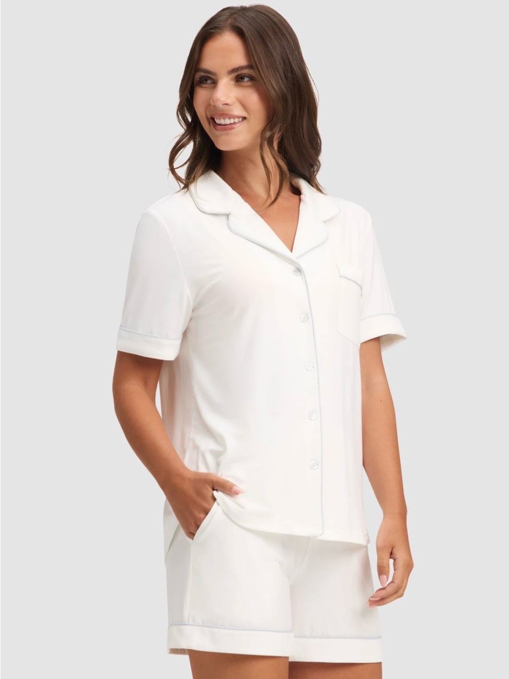 Cozy Earth Bamboo Classic Short Sleeve Pajama Set Sz XL NWT